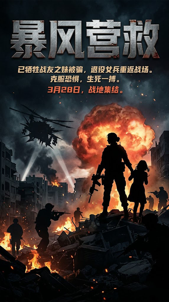 《战凰：暴风营救》海报